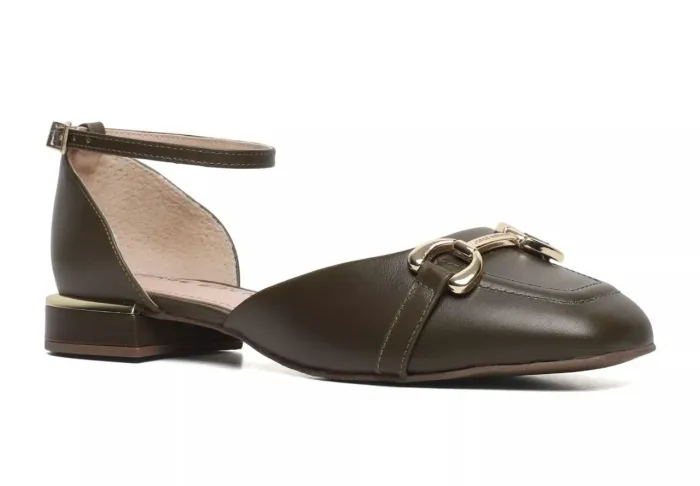 Slingback/Scarpin - Jorge Bischoff Verde Militar - Tam. 35 - Novo