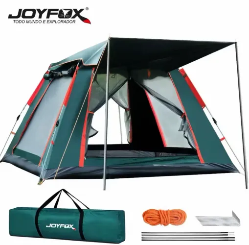 JOYFOX Barraca de Camping Automática, 4-5 Pessoas, Montagem Rápida, À Prova de Chuva.