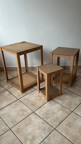Trio mesa de festa formato de cubo