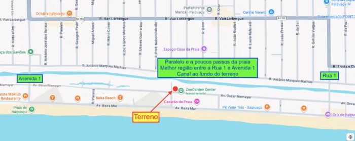 Terreno Itaipuaçu 544 m2 a poucos passos da praia - RGI e Escritura Ok