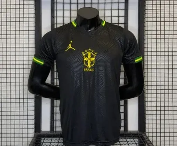 Camiseta Brasil Preta Ribana 3D 