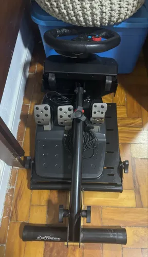 Volante + Pedal + Suporte Play4 e 5