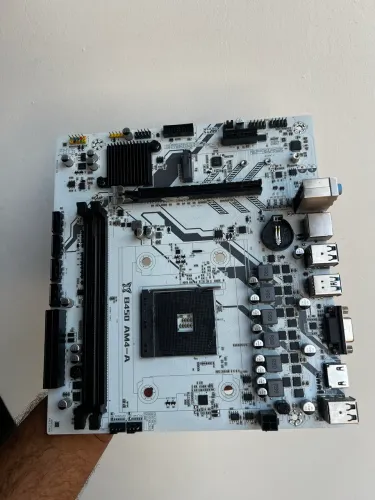 Placa Mae B450 Am4 Machinist Branca Gamer