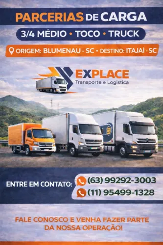 AGREGAMOS 3/4, TOCO E TRUCK - BLUMENAU x ITAJAÍ / BLUMENAU x JOINVILLE