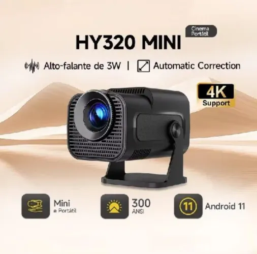 PROJETOR HY320 PROJETA ATÉ 180 POLEGADAS TELÃO DE CINEMA