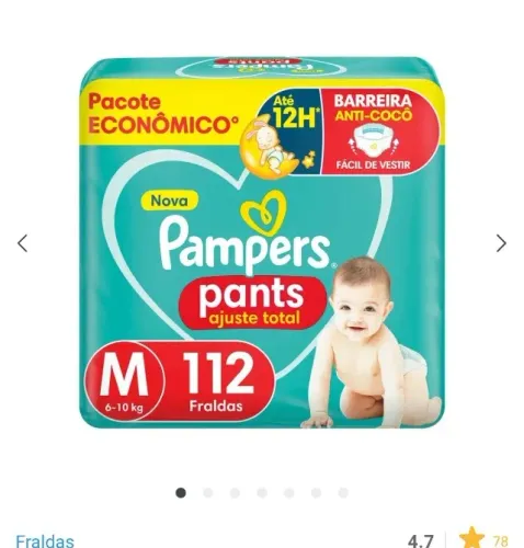Fralda Pampers M
