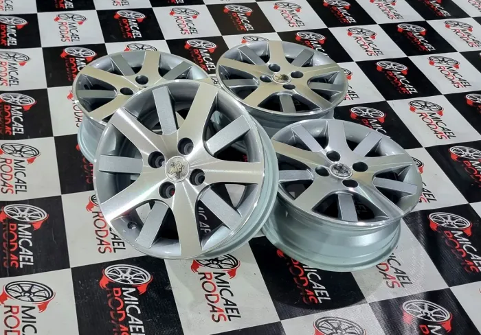 Jogo de Rodas aro 15 Peugeot 207 208 4x108 Originais Zeradas (enviamos a todo Brasil)