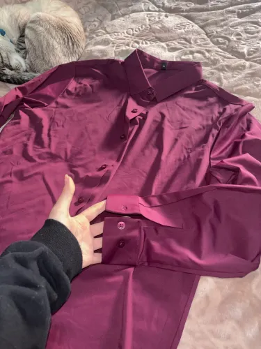 Camisa social Marsala/Bordô/Vinho