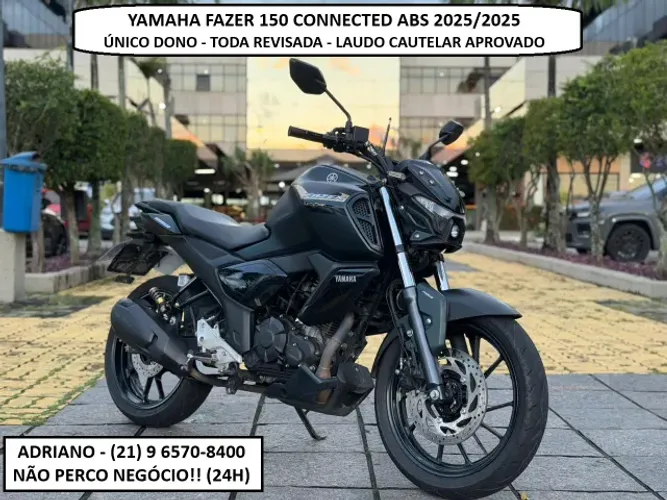 YAMAHA FAZER 150 CONNECTED ABS 2025 - ÚNICO DONO - TODA RVISADA - LAUDO CAUTELAR APROVADO