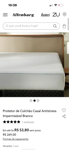Protetor de Colchão Casal Antistress Impermeável Branco