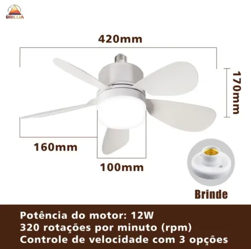 Ventilador de Teto com Controle Remoto