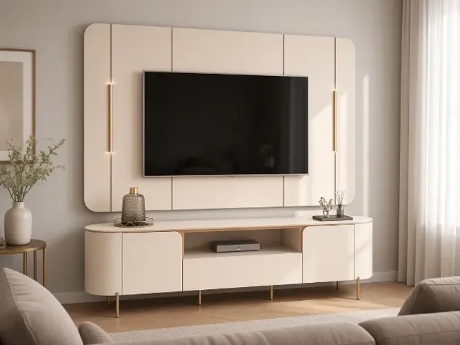 Conjunto Rack e Painel Areta 2,18m 100% MDF (NOVO A PRONTA ENTREGA)