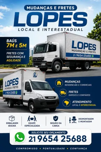 Fretes mudança Lopes caminhão médio e grande