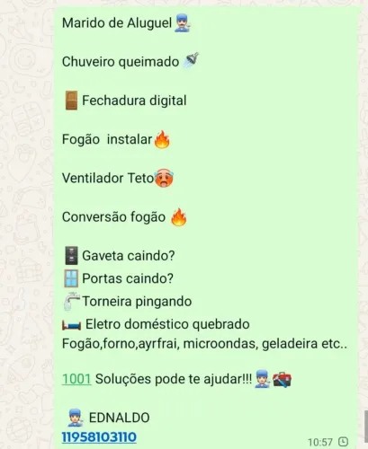 Marido de aluguel concerto e manutenção de eletrodomésticos