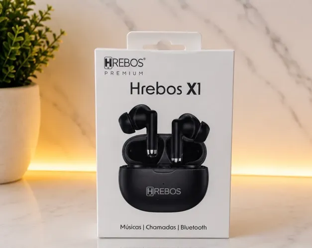 Fone Bluetooth HRebos x1 preto