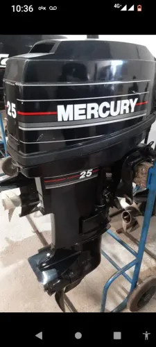 motor de popa 25 hp mercury,,revisado testado
