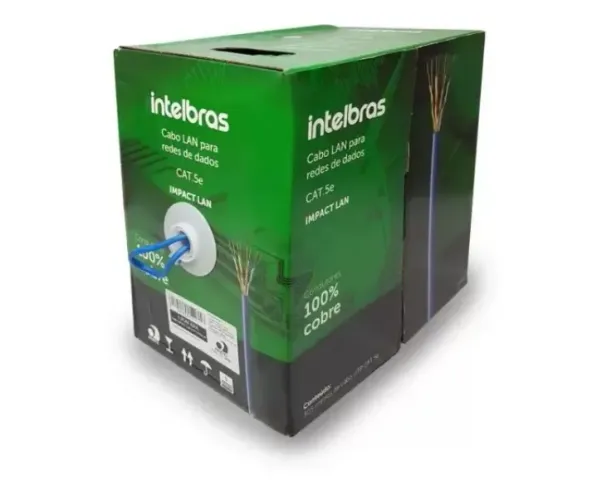 Cabo Rede 4p Cat.5 305m Cx Azul Impact Il5caz Cmx Intelbras