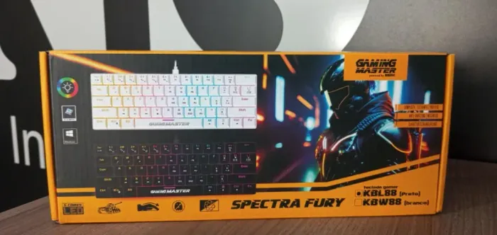 Teclado Gamer K-MEX Mecânico  Spectrafury KBL88 Preto 