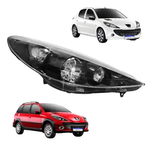 Farol Peugeot 207 2008 2009 2010 2011 2012 2013 2014 2015 Ld Direito