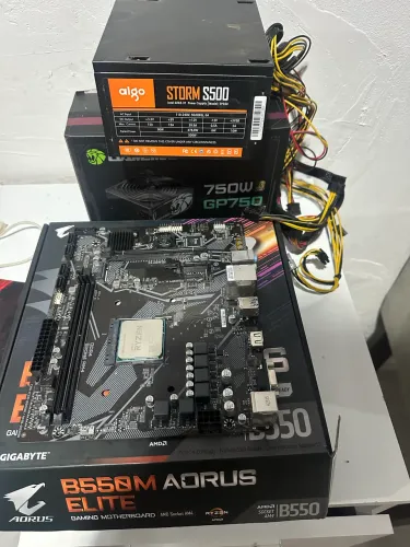 Kit placa mãe Ryzen 5 5500 mais fonte 500w