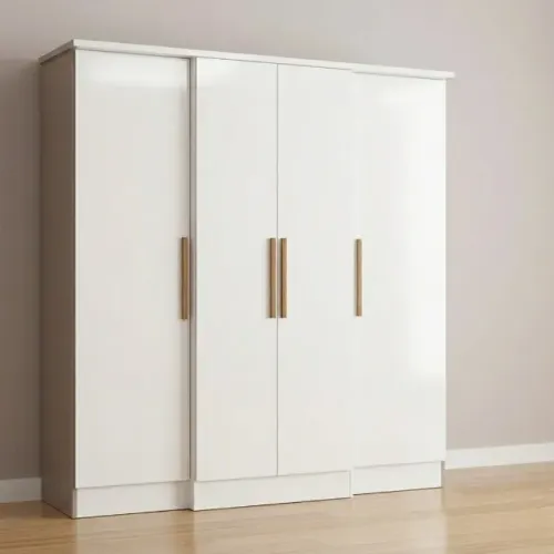 Guarda Roupa Galaxy 4 Portas Branco 2,00m Novo Última Unidade