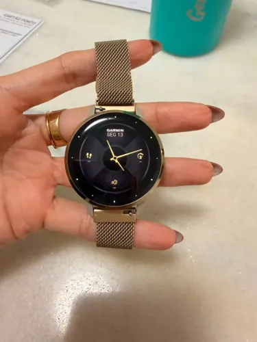 Garmin Venu 3S 41mm AMOLED Bege e Dourado + Pulseira Extra + Películas