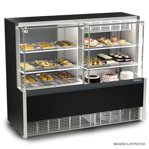 Balcão Vitrine Quente e Frio Aurora GQEA-140RPF Gelopar com Evaporador