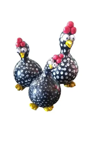 Trio de galinhas de cabaca