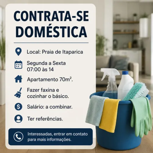 CONTRATA-SE DOMÉSTICA