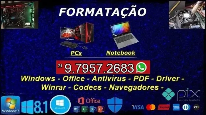Formatação de PCs e Notebooks - Instalação Completa e Otimização do Sistema