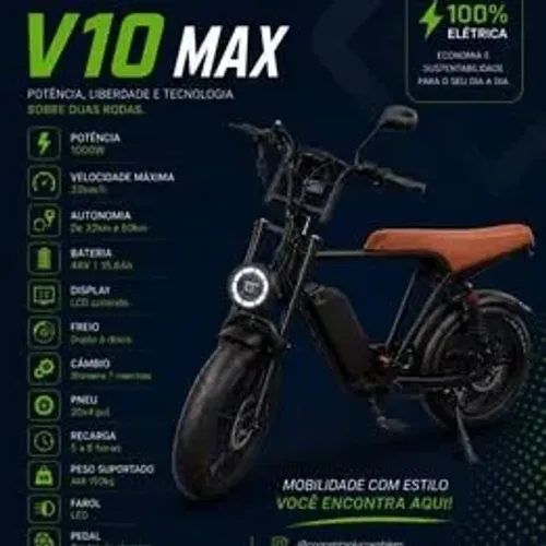 BIKE ELÉTRICA V10 MAX