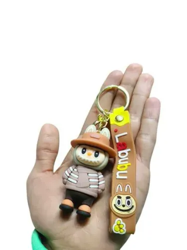 Chaveiro Labubu Anime Emborrachado para Bolsa e Chave