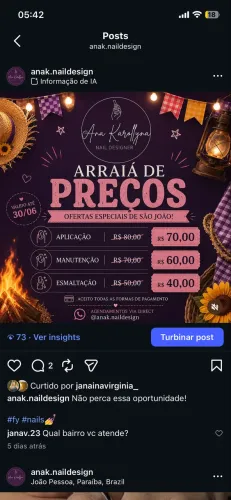 Unha em gel a domicílio