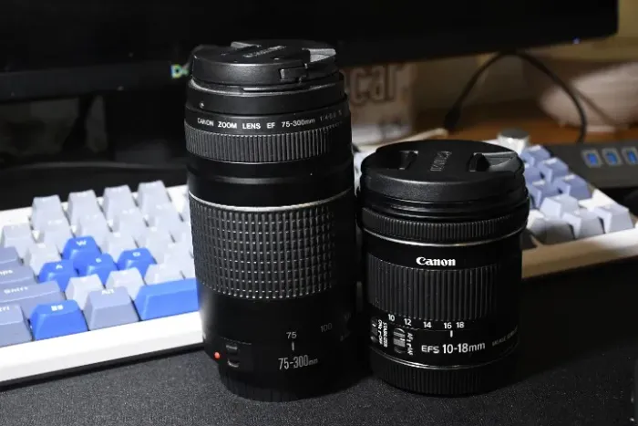 Lente Canon EF 75-300 e 10-18