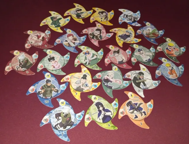 25 Cartas Naruto Elma Chips Originais em Ótimo Estado (Sem Repetidas)