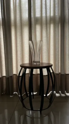 Vaso de Cristal Lapidado Vintage Estilo Bohemia