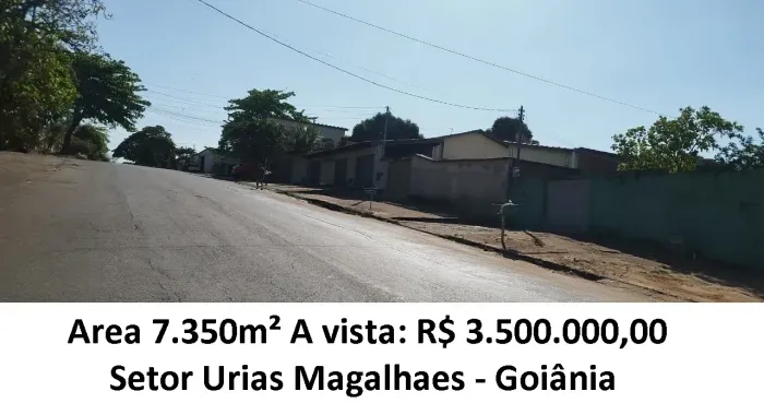 Leia a descrição: Area 7.350m² Setor Urias Magalhaes