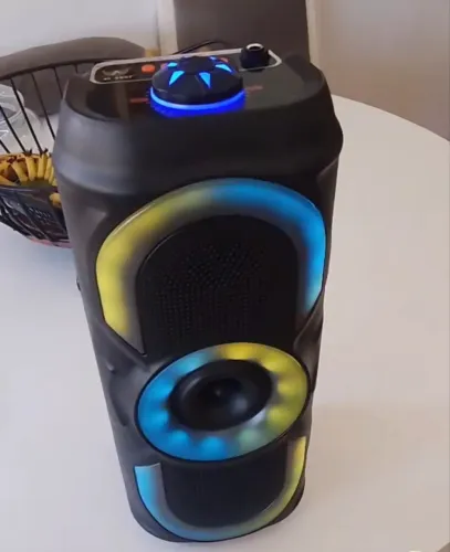 Caixa de som Bluetooth Portátil Com Led RGB Portátil FM USB TWS 30W 