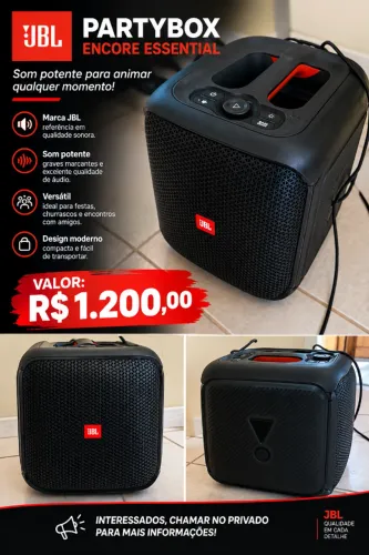 JBL PartyBox Encore Essential - Som potente por apenas R$ 1.200!