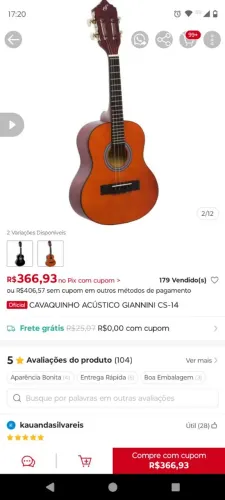 Cavaquinho nunca usado