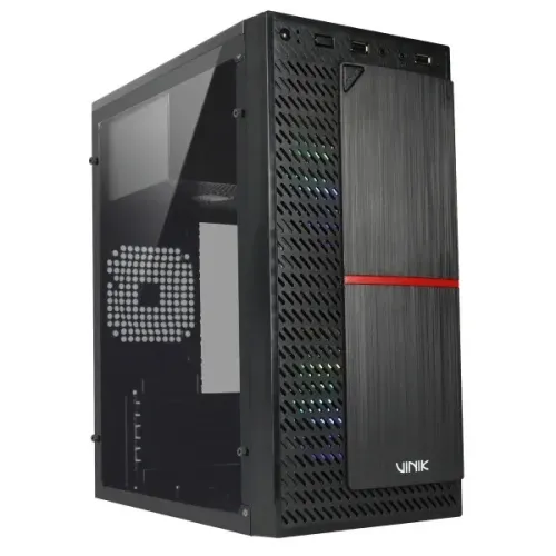 Gabinete Gamer C/ 2 Fans Plate Compacto Lateral Acrílico Vinik - Ggpacbk *ENTREGA GRÁTIS*
