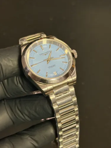 Relogio Longines Conquest Azul Tiffany - 35mm - Safira - Automático - Prm AAA+