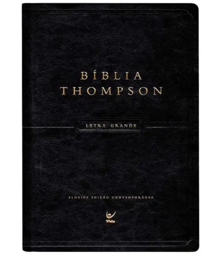Bíblia Thompson - Letra grande: Capa Luxo Preta (Nova E Lacrada)