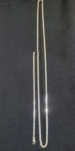Conjunto de prata 925 elo duplo.Produto novo.