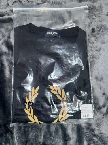 Camiseta Fredy Perry Prata P slim