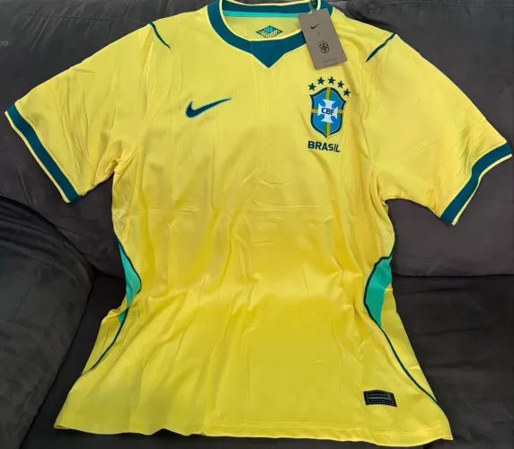 Camisa Brasil Nike Home I 2026/27 Torcedor Pro Masculina - Tamanho G (Oficial)