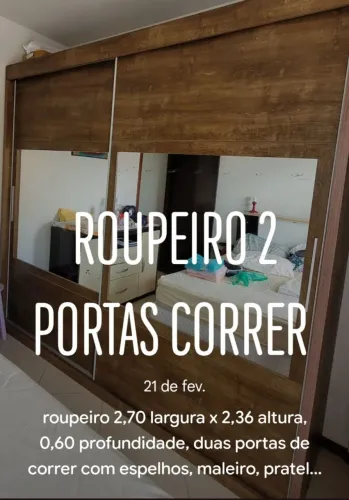 Guarda-roupa 2 portas de correr mdf