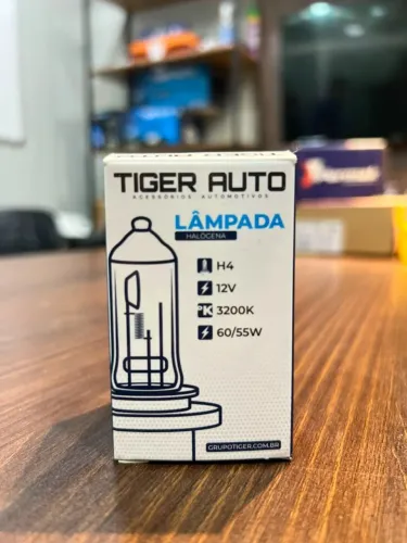 Lâmpada de Farol Halógena H4 Tiger Auto 12V
