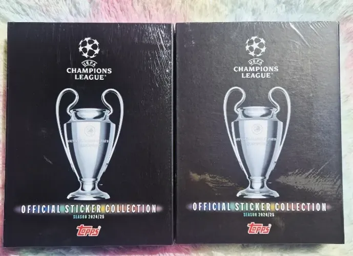 Kit Álbum Capa Dura Black Topps com 480 Figurinhas | UEFA Champions League 2024/2025