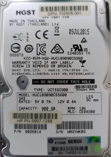 HD SAS Hitachi 900gb 10k 2,5' 